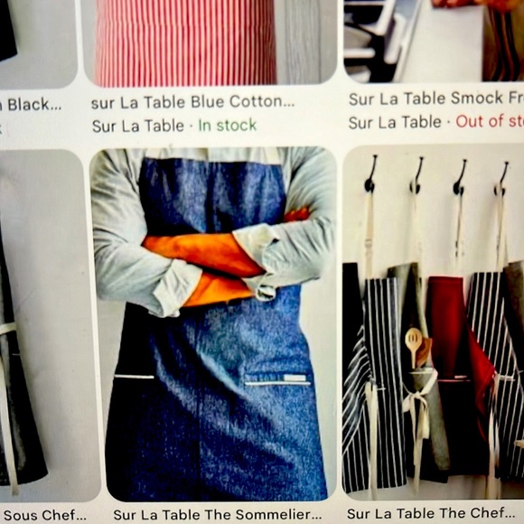 APRON Sur La Table Patissier NEW Gray Apron with adjustable… - Picture 4 of 16